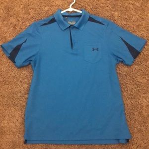 Under armor blue polo shirt